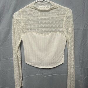 Altar'd State White Lace Crop Top